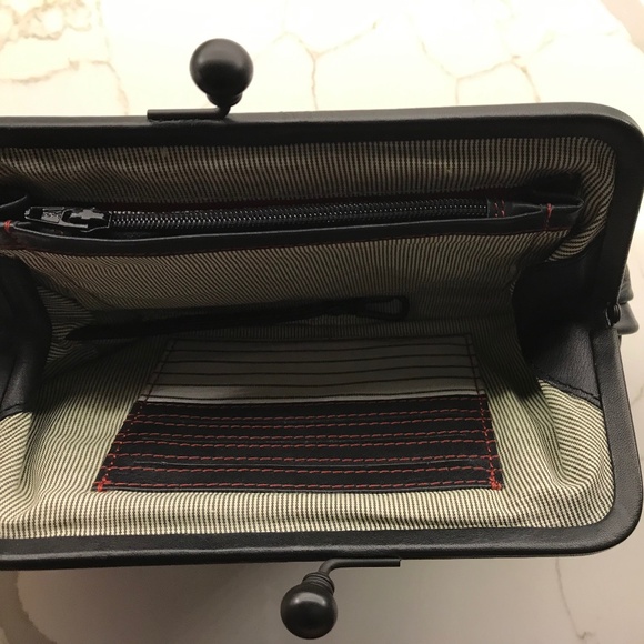 New leather Aunts and Uncles clutch, black, - Picture 2 of 2